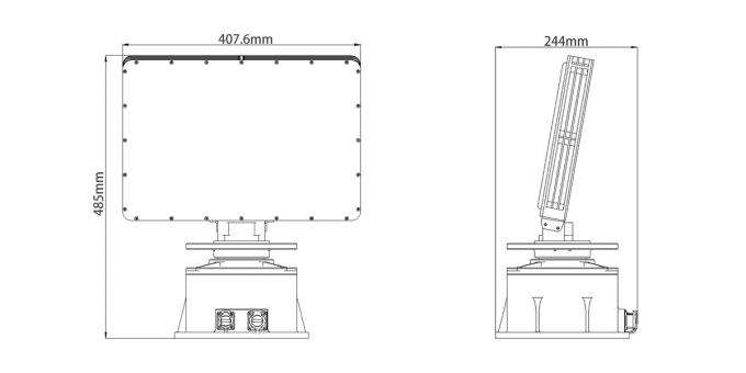 Phased Array Radar for Drone Detection 100m-1.5km Range