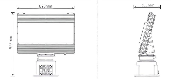 UND-LAS-50XP Phased Array Radar with 360° Azimuth Coverage for 5km Drone Detection and 6km Range