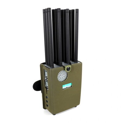 High Power Handheld 12 Antennas Signal Jammer with 5G Blocking and 37W Output for Multi-Band Jamming
