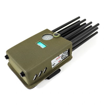 High Power Handheld 12 Antennas Signal Jammer with 5G Blocking and 37W Output for Multi-Band Jamming