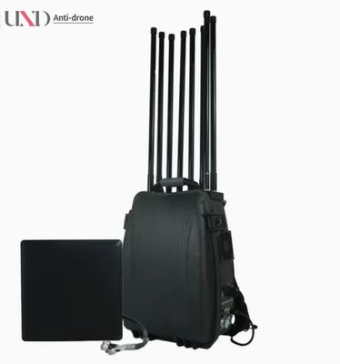 Portable 8-band Interference Drone Jamming Device with 10KM Radius and 360° Scouting Angle