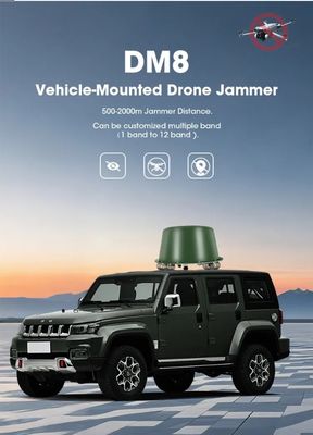 High Power 400W Omni 20-6500MHz Vehicle-Mounted FPV UAV Drone Countermeasure Suppression Customized Long Security Protection