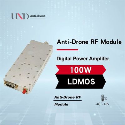 100W RF Module LDMOS Amplifier with DC 24-28V Working Voltage Compact 125x60x20mm Size Lightweight 248g for Anti-Drone Systems