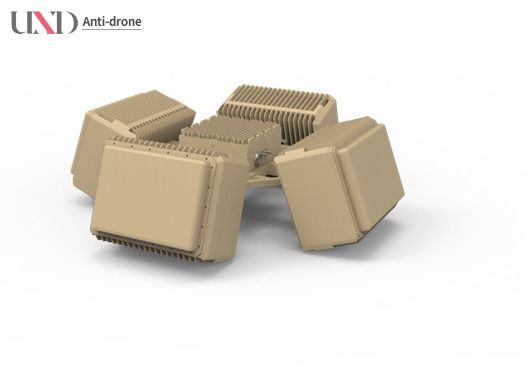 Four-Sided Array Detection Radar  1.5km Ku Band Phased Array Radar  for Drone Detection Security Radar Defense System