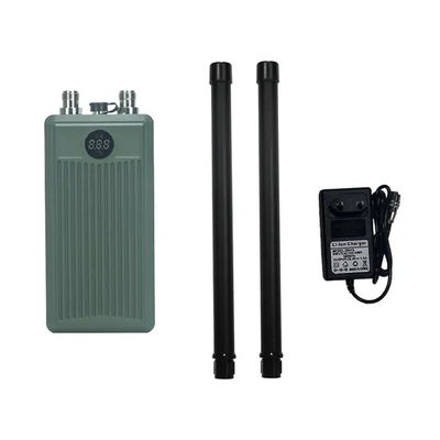 700-1000MHz Dual Band Handheld Drone Jammer with 30W+30W Output Power and 32000mAh Battery Capacity