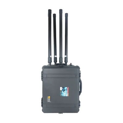 350W High Power Anti Drone Signal Jammer with 6 Modules and 500-2000m Jamming Range UAV Defense System