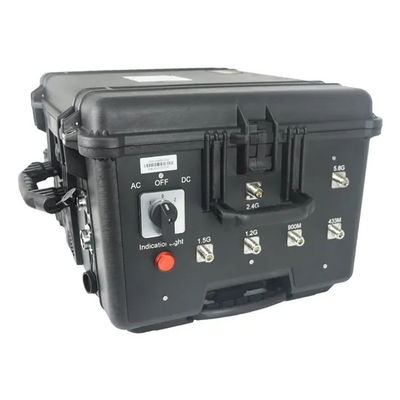 350W High Power Anti Drone Signal Jammer with 6 Modules and 500-2000m Jamming Range UAV Defense System