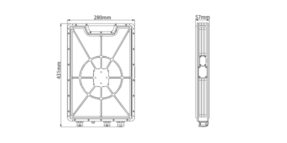 UND-LAS-50XP Phased Array Radar with 360° Azimuth Coverage for 5km Drone Detection and 6km Range