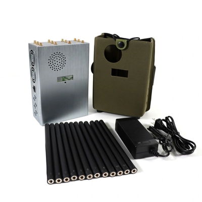 High Power Handheld 12 Antennas Signal Jammer with 5G Blocking and 37W Output for Multi-Band Jamming