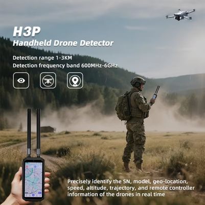 Portable 1-3km DJI Omni Handheld FPV Signal Drone Detector Anti-Drone System for Security & Protection