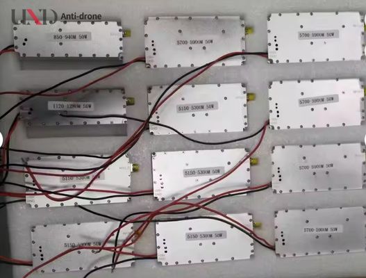 Dual-Band 30W Anti-Drone FPV Module Customizable 400MHz 700MHz 900MHz GPS & 2.4G Wireless & RF Counter Frequency