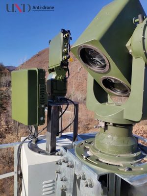 Active Drone Detector with Security Alarming Radar for Medium and Short Range UAV Detection for Surveillance & Protection