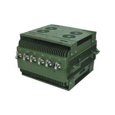 High Power 590W 12 Band Anti Drone System with 0.5-1KM Range UAV Jammer for Vehicle FPV Signal Blocking